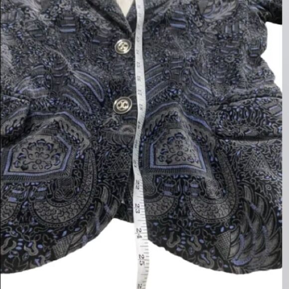 Anthropologie Lauren Moffatt faux velvet blazer size M - Picture 2 of 5